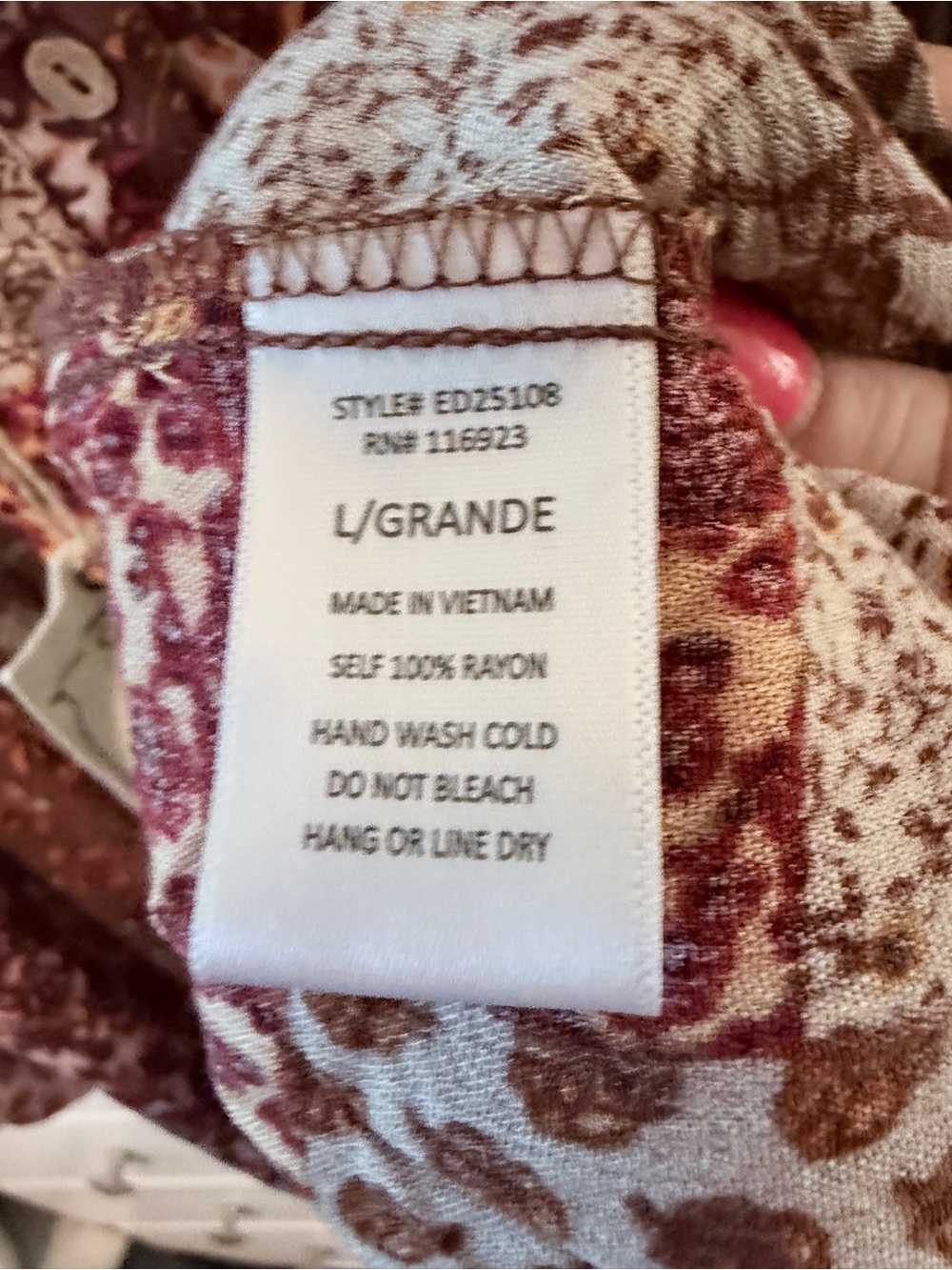 easel Brown and Burgundy Patchwork Mini Dress - Picture 10 of 15